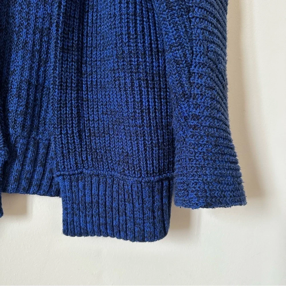 Free People High Hopes Oversized Cardigan Blue Chunky Open Front Size XS